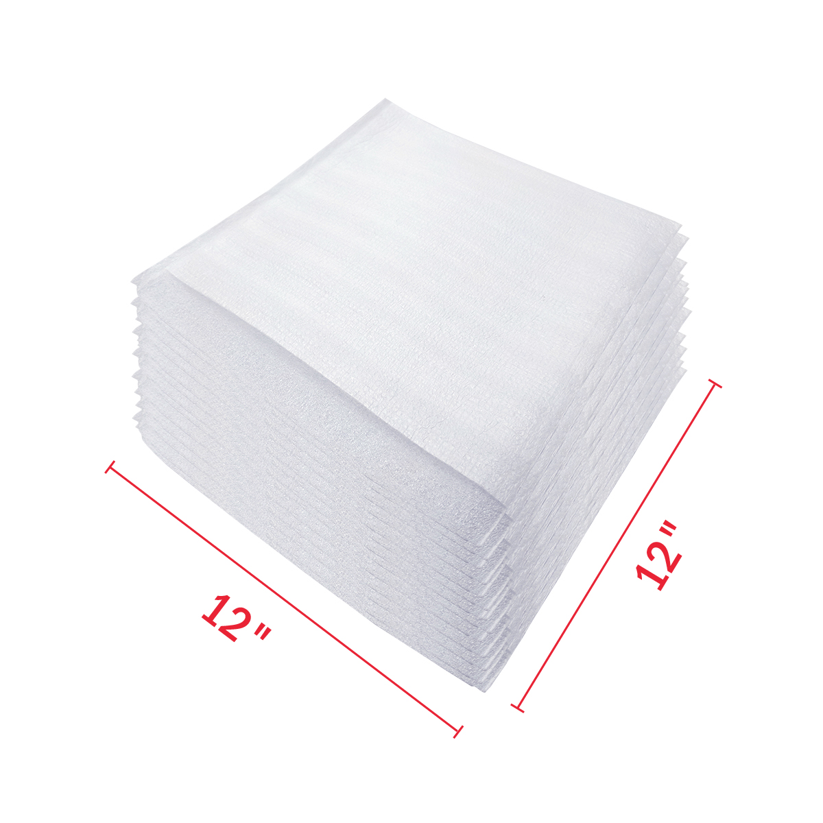 Foam Wrap Pouches / Packaging Foam Sleeves 12 x 12 - 50 Packs